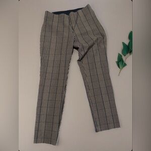 a new day Women's Black and Tan Plaid Trousers